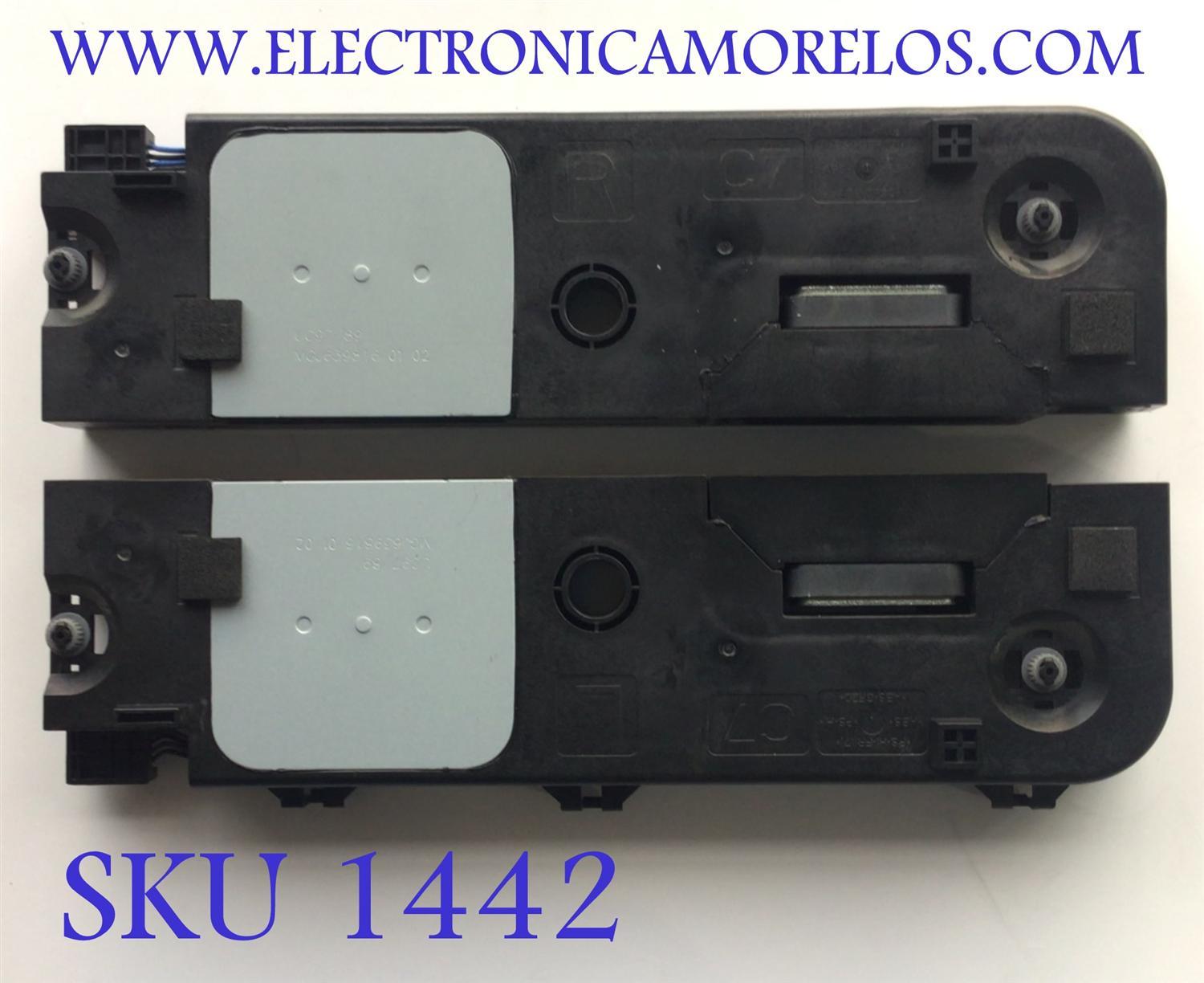 KIT DE BOCINAS PARA TV LG / NUMERO DE PARTE EAB64370602 / EAB64370601 / A0600101 / 6Ω 20/28W / MODELO OLED55C7P-U.BUSYLJR	